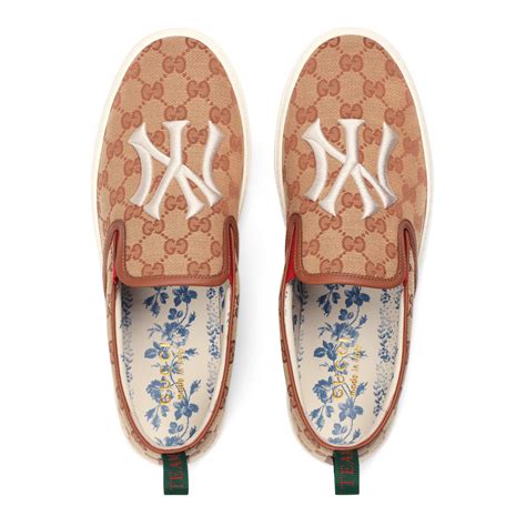 gucci new york yankees shoes|Gucci slip on Yankees.